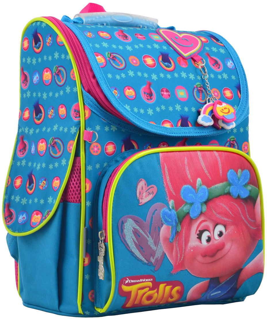 

Рюкзак школьный каркасный 1 Вересня H-11 Trolls turquoise 33.5x26x13.5 см 0.95 кг 12 л (555162)