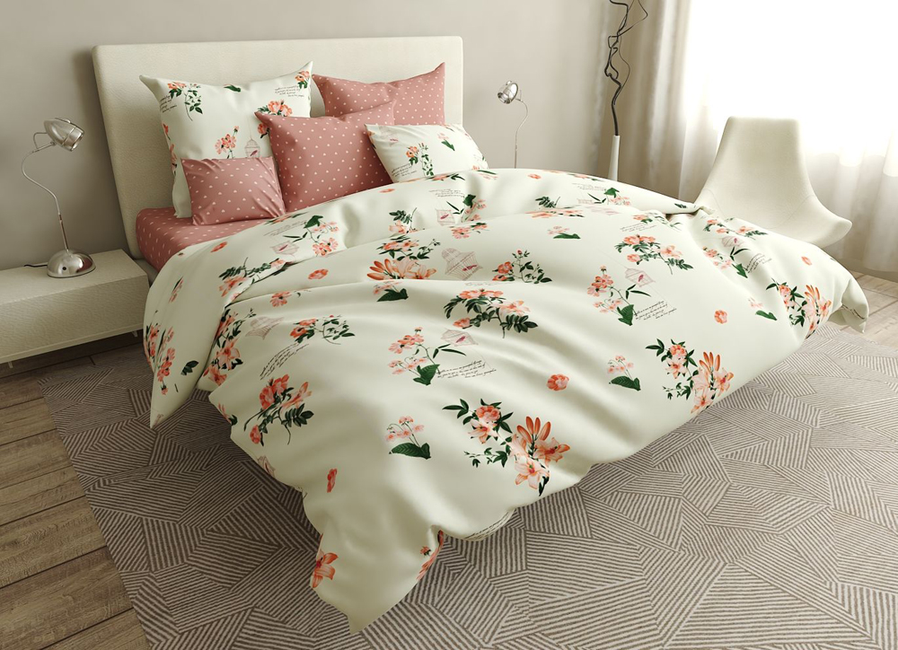 

Простынь MirSon Бязь Premium 17-0401 Bird in a cage 180x220 см