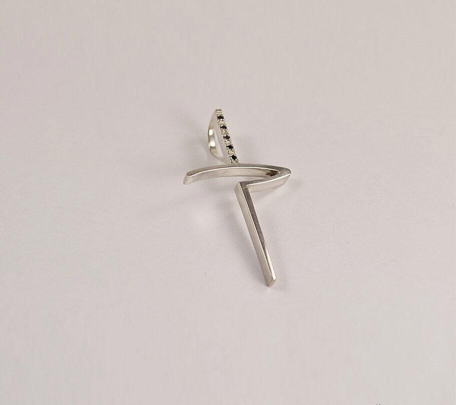 

Крестик необычный Maxi Silver 6218