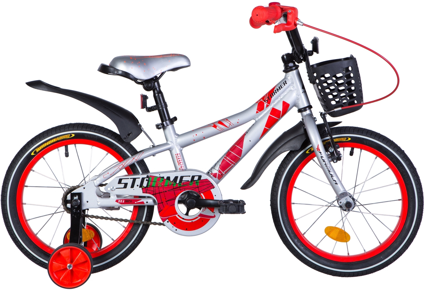 

Велосипед 16'' Formula Stormer 8.5" 2021 Cеребристо-красный (OPS-FRK-16-162)