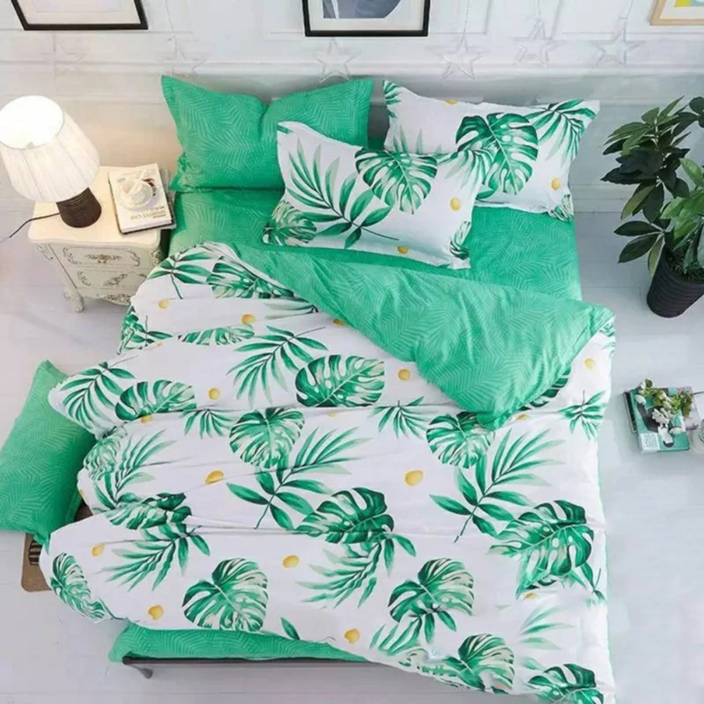 

Комплект постельного белья MirSon Бязь Premium 17-0307 Palm Семейный 160x220 см