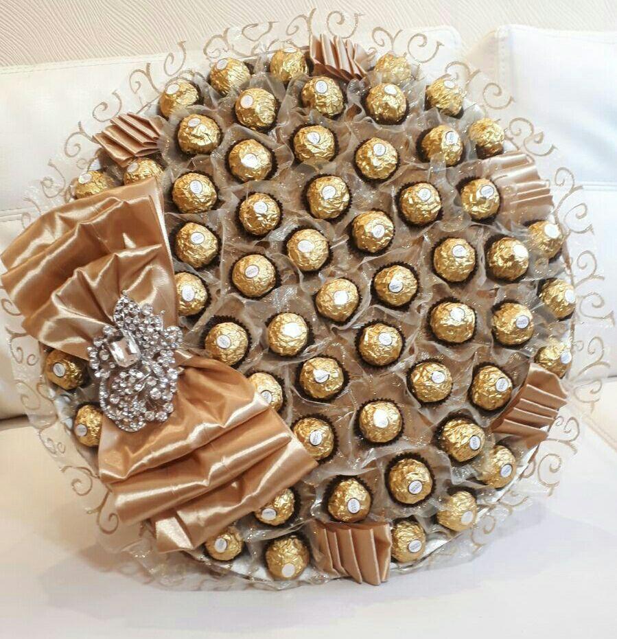 

Букет из конфет Ferrero Rocher Okl Королевская роскошь кофейный 70 XL