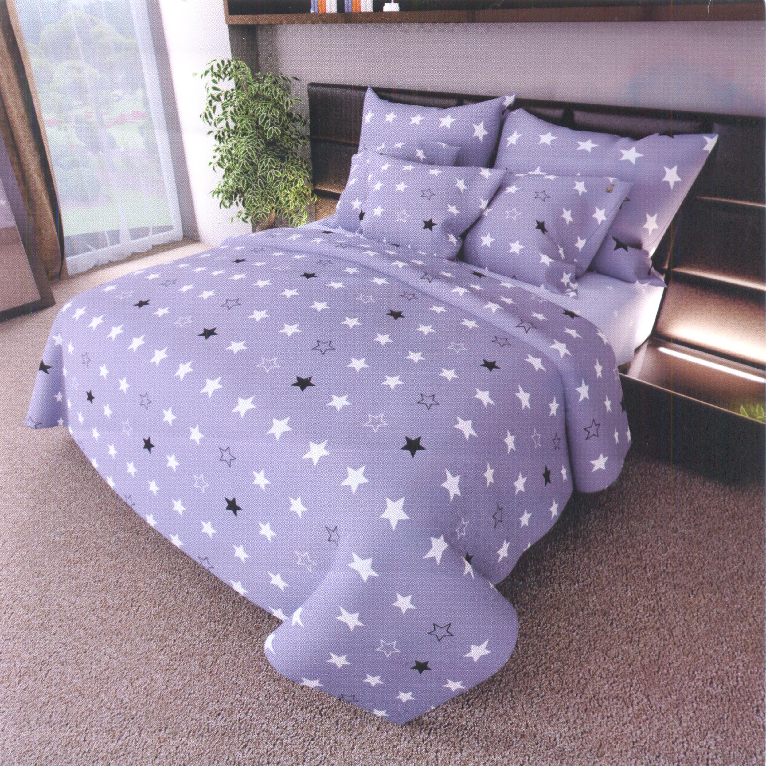 

Пододеяльник MirSon Бязь Premium Grey Stars №31 220х240 см