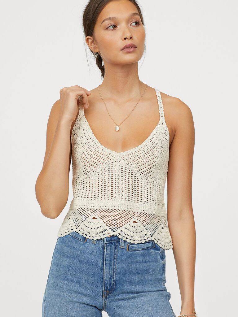 

Топ H&M 060760074 XL Бежевый