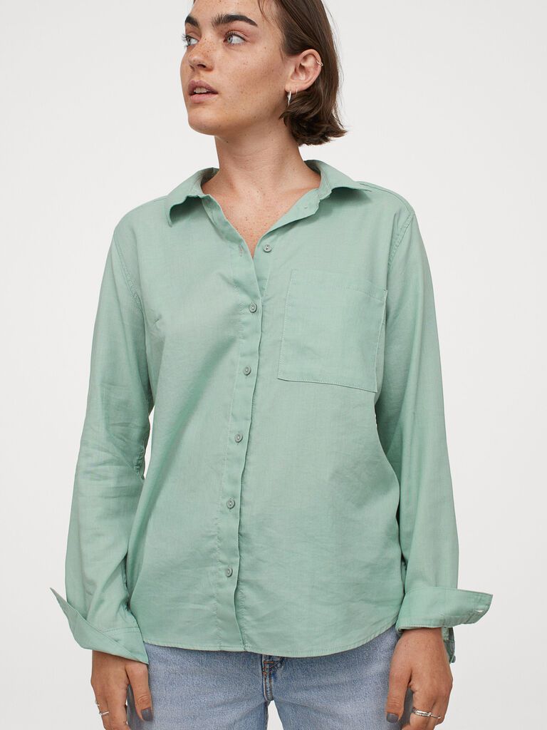 

Рубашка H&M 060871517 XS Мятная