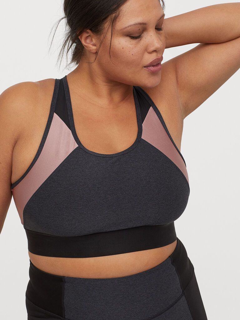 

Спортивный топ H&M 060744934  Серый с грязно-сиреневым, Спортивный топ H&M 060744934 S Серый с грязно-сиреневым