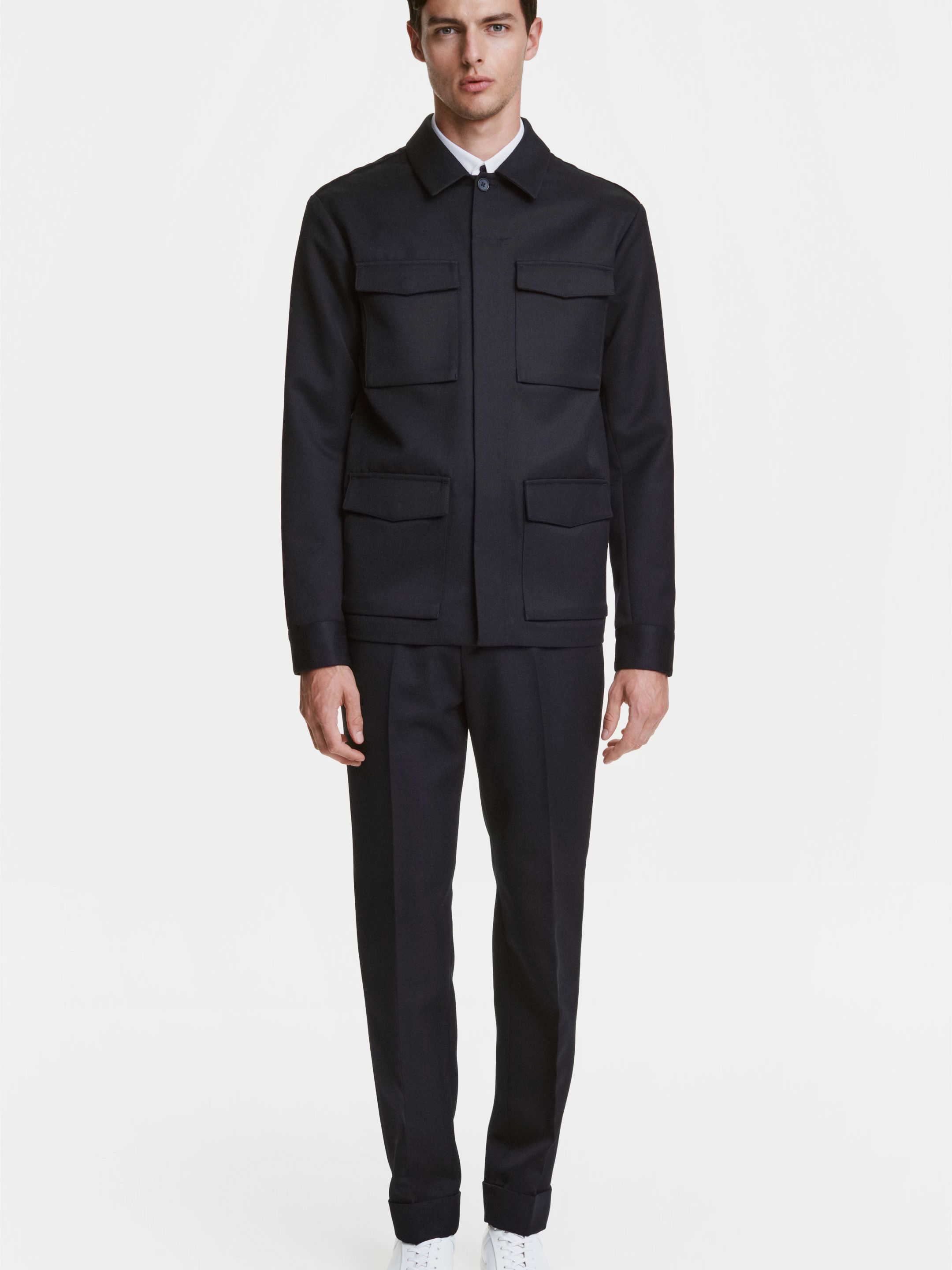 

Брюки H&M 3845274-AAQJ 50 Темно-синие