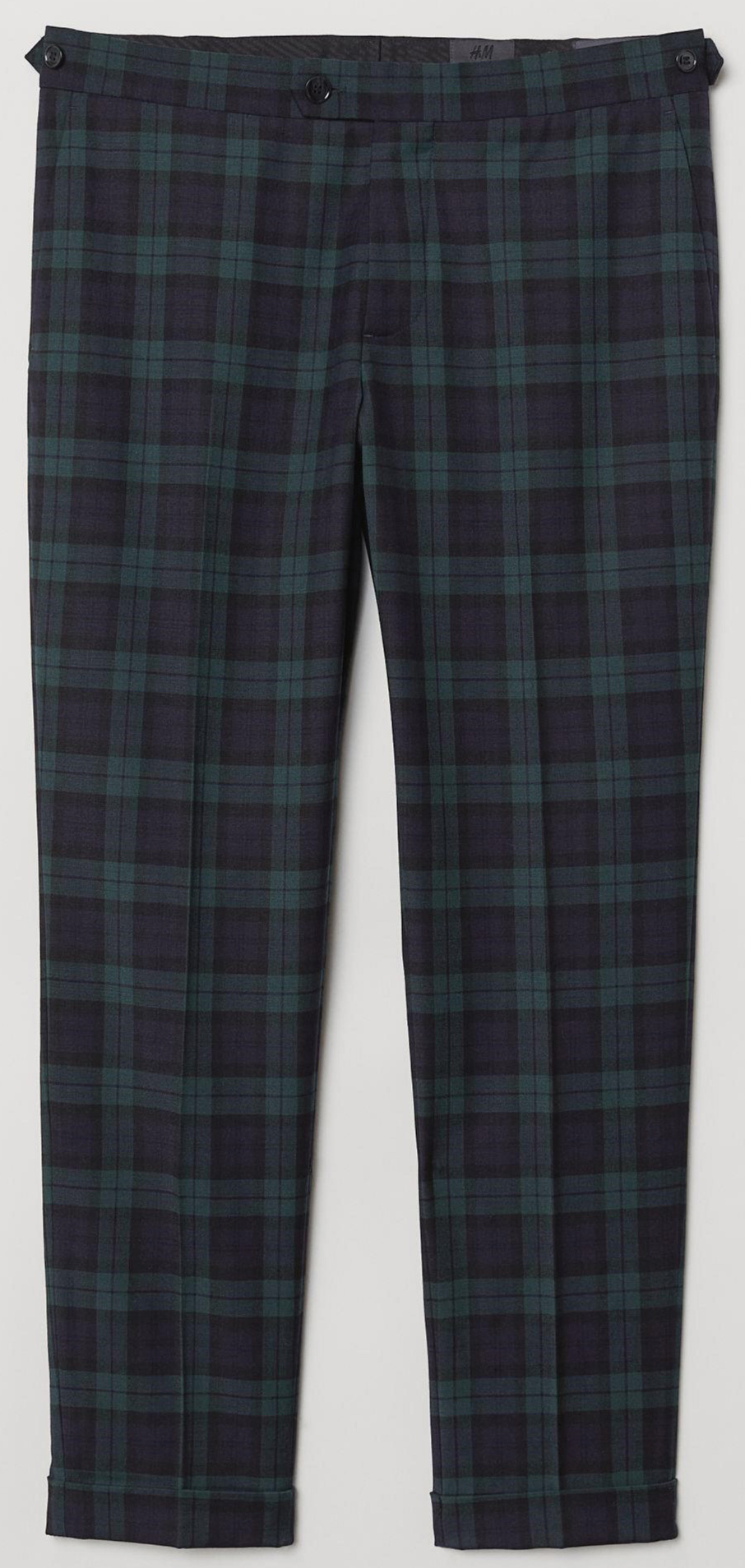 

Брюки H&M 7035398-ADKS 48 Зеленые с разноцветными полосками