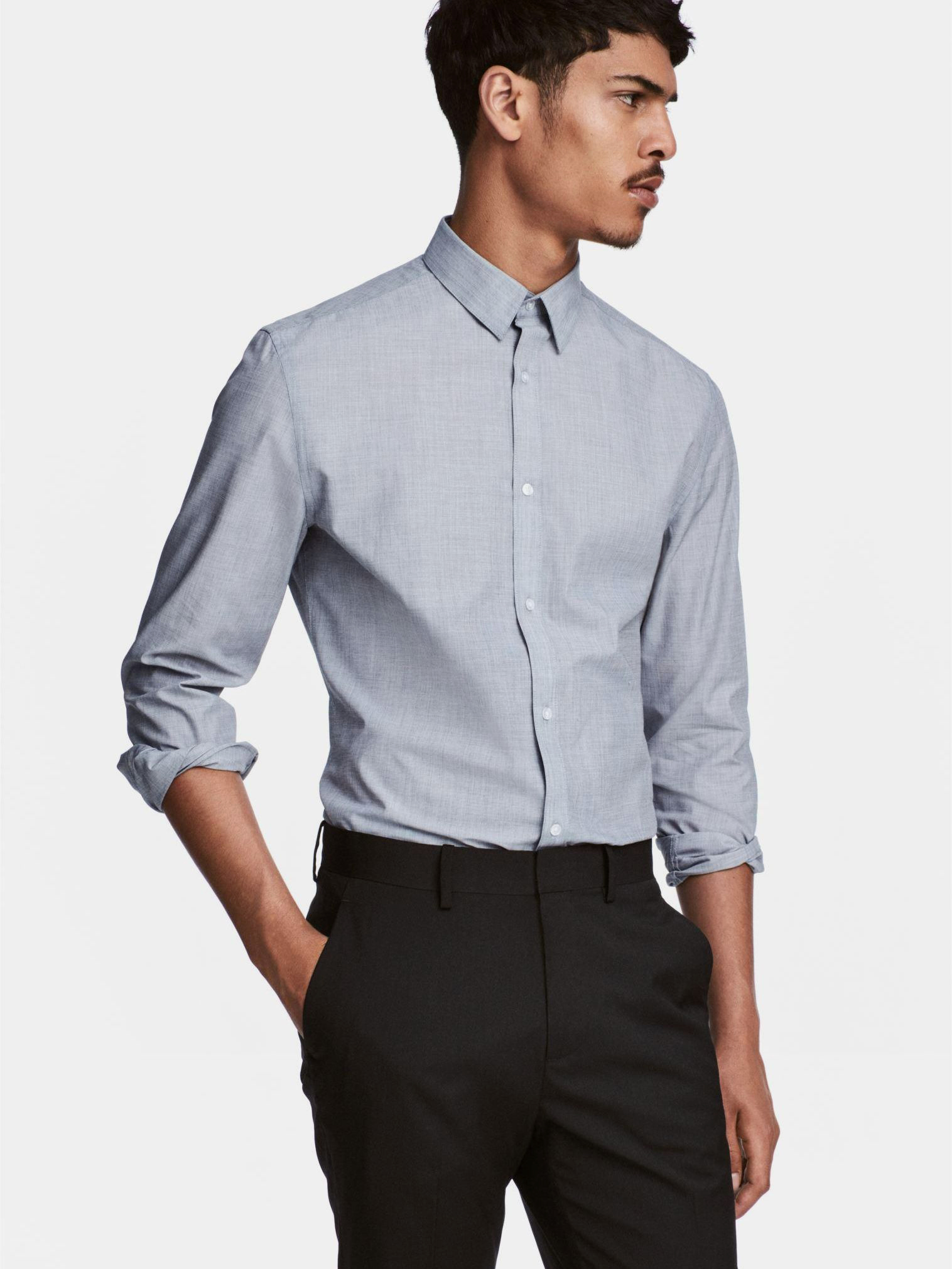

Рубашка H&M 5016169-ABKU XS Серая