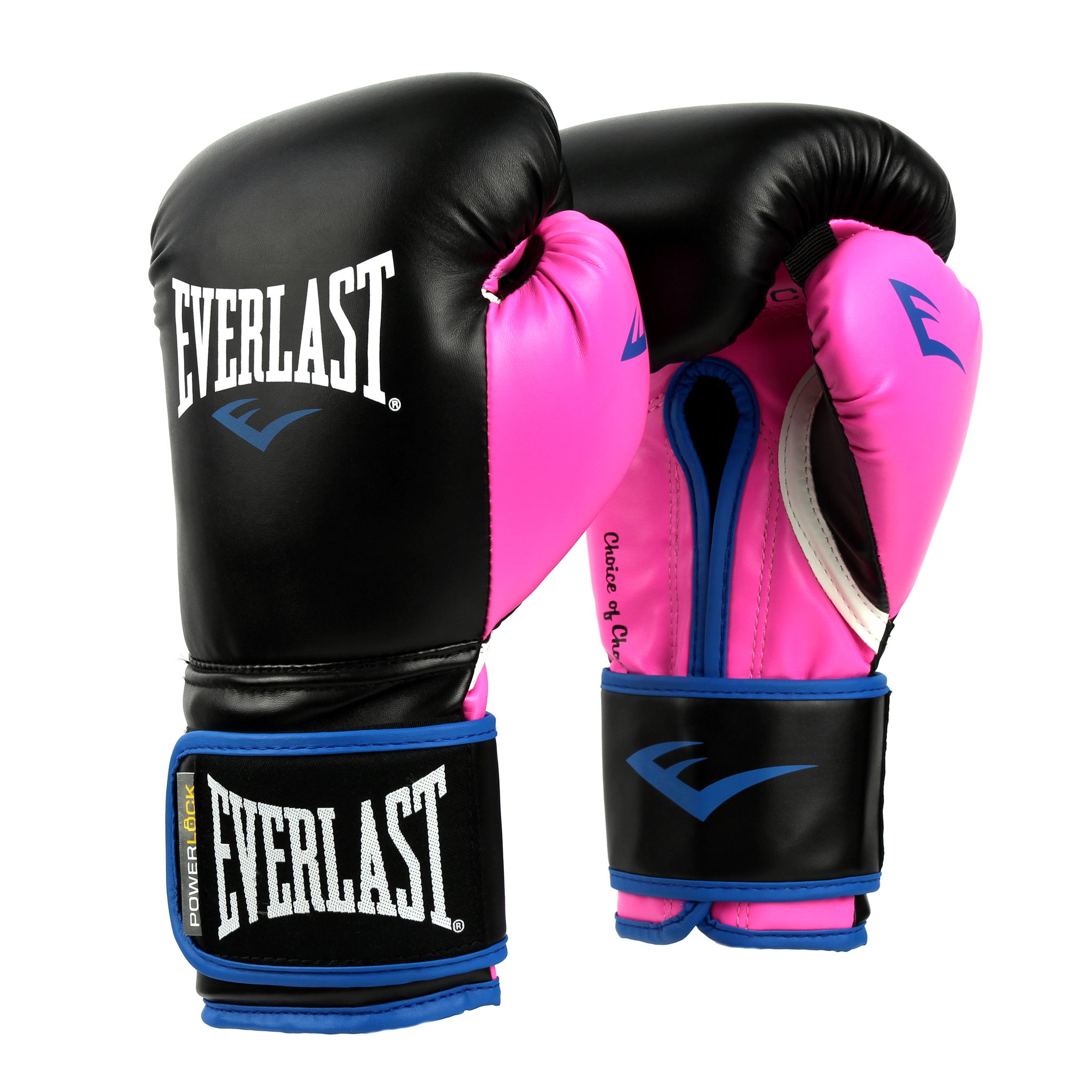 

Боксерские перчатки женские Everlast Powerlock Synthetic вес 12 унций Черно-розовые P00000745