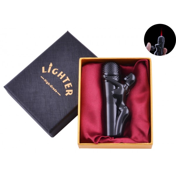 

Зажигалка в подарочной коробке Девушка на Микрофоне (Турбо пламя) №XT-61 Black