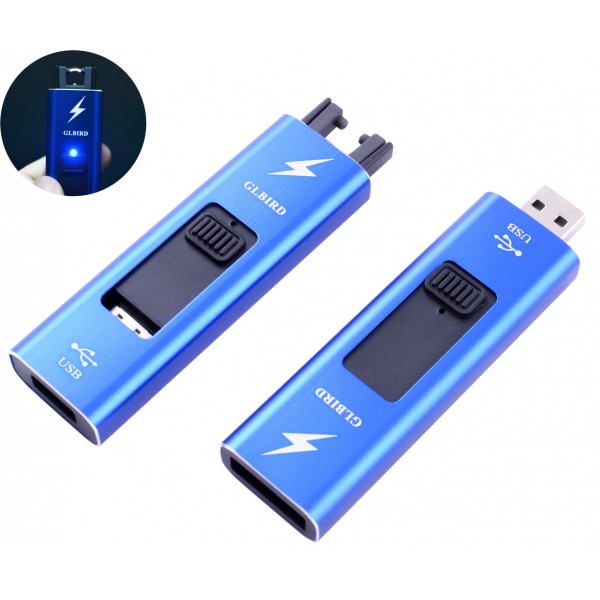 

Электроимпульсная зажигалка Glibird (USB) №HL-139 Bleu