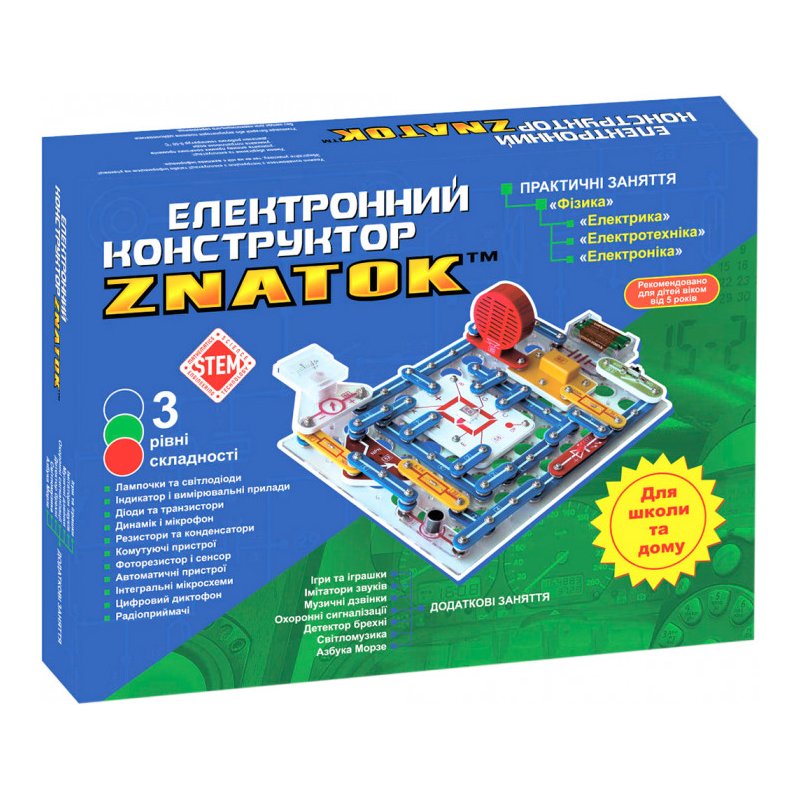 

Электронный конструктор ЗНАТОК Школа (999+ схем) REW-K007
