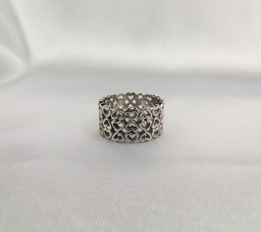 

Кольцо широкое с сердечками Maxi Silver 5127 SE, размер 21