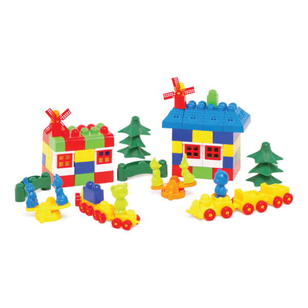 

Детский развивающий конструктор Мастер Блок Железная дорога 120+ деталей