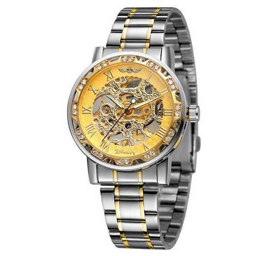 

Часы наручные Winner 8012 Silver-Gold Diamonds