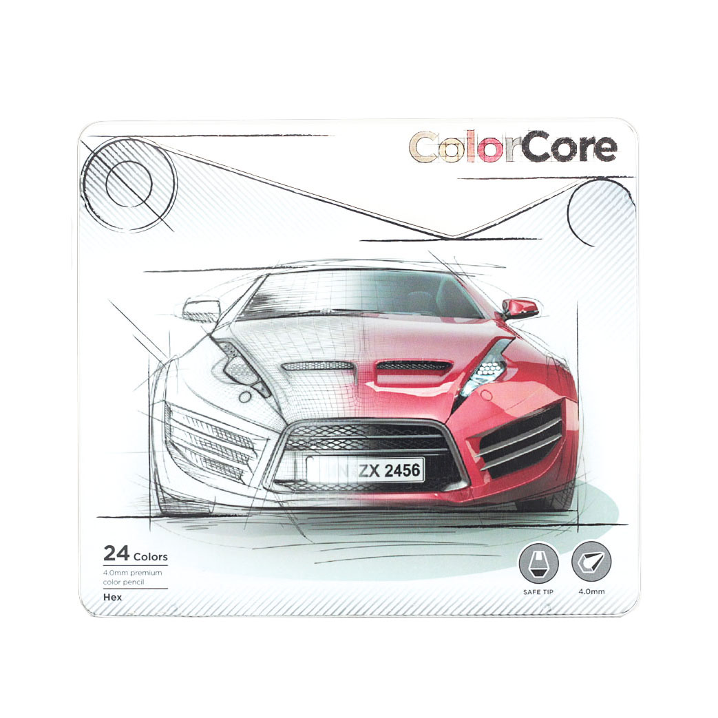 

Карандаши цветные Marco Color Core 24 цвета в металл. кейсе (3100-24TN)
