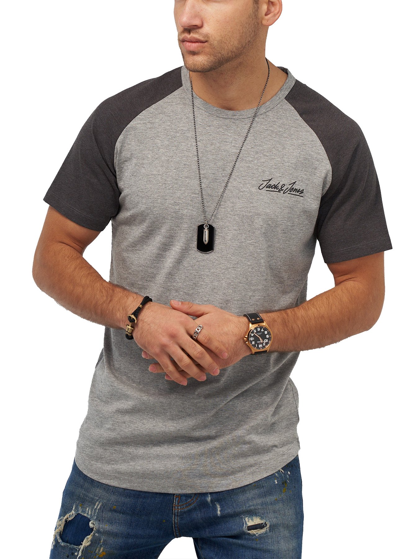 

Футболка Jack & Jones Light Grey Melange S светло-серый
