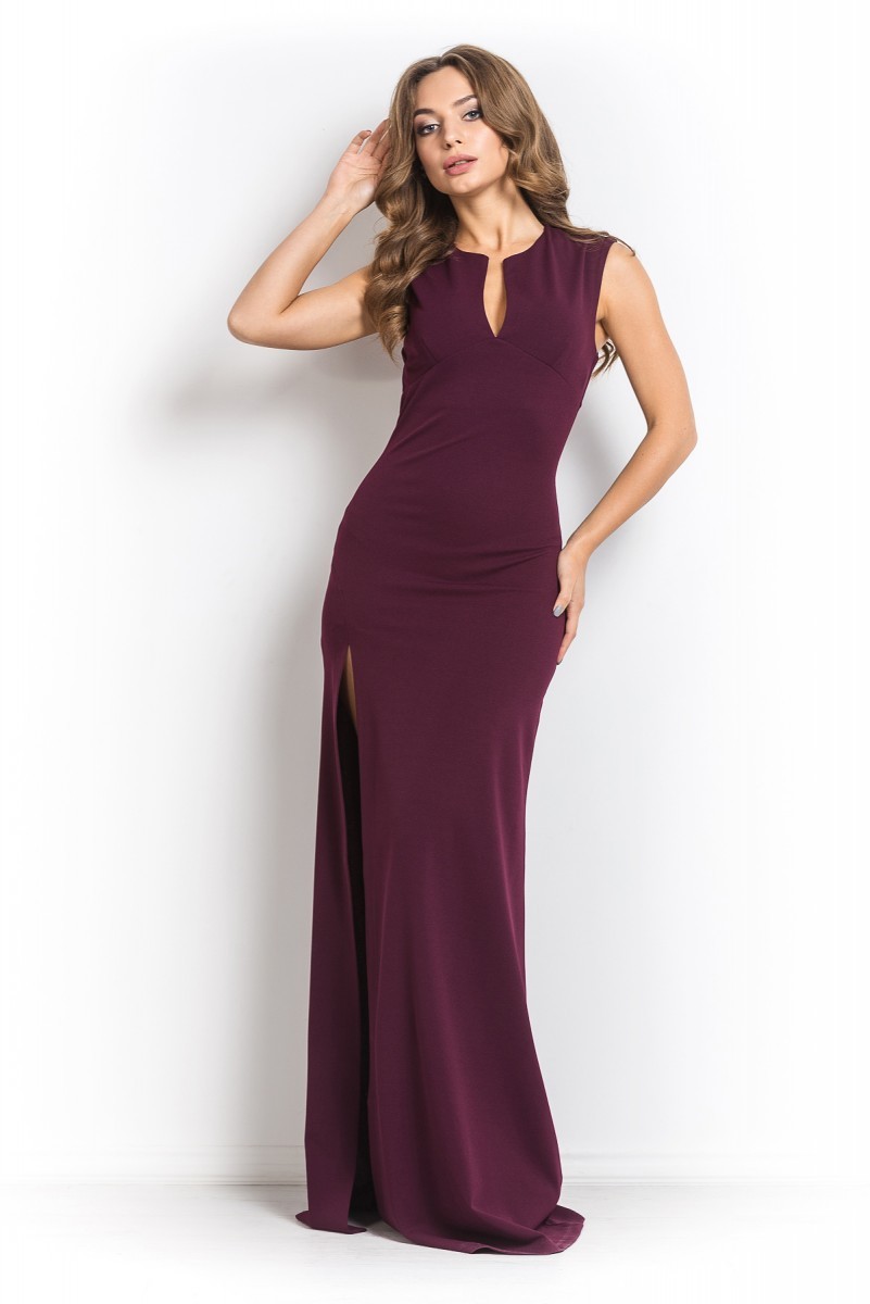 

Длинное сексуальное платье FirstWoman XS винный 43344588