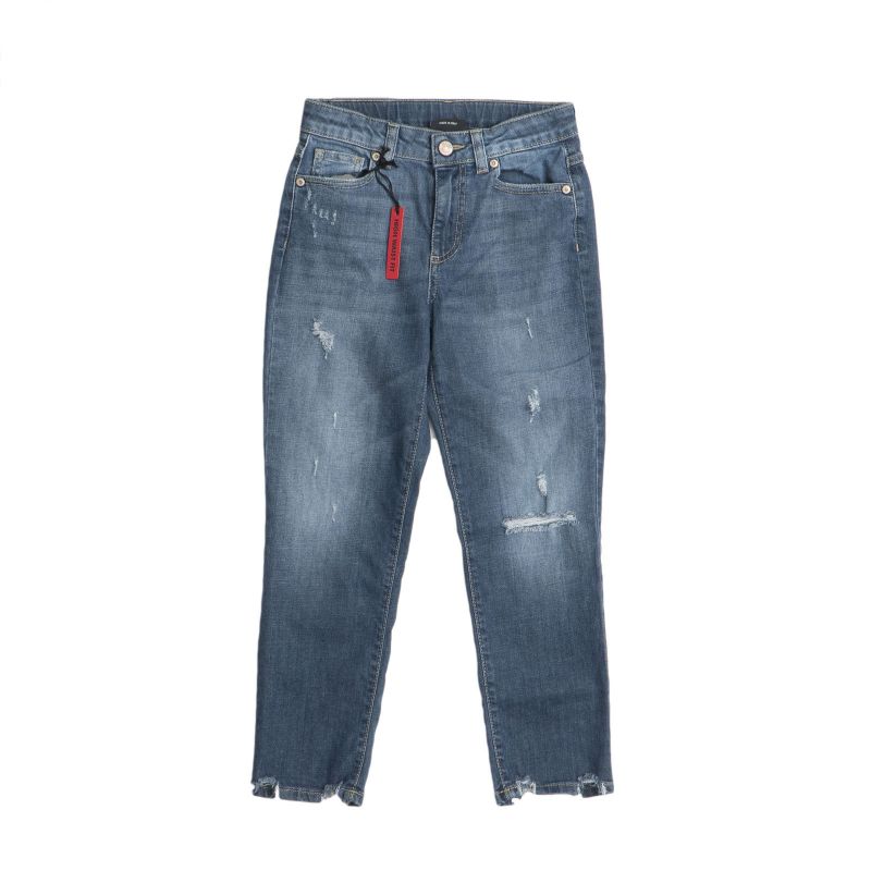 

Джинсы с завышенной талией "high waist fit" PLEASE kids 140 см Синий 96F69