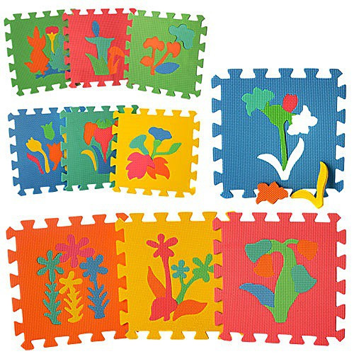 

Коврик пазлы EVA Toy растения, 10 деталей 30*30 см M0386
