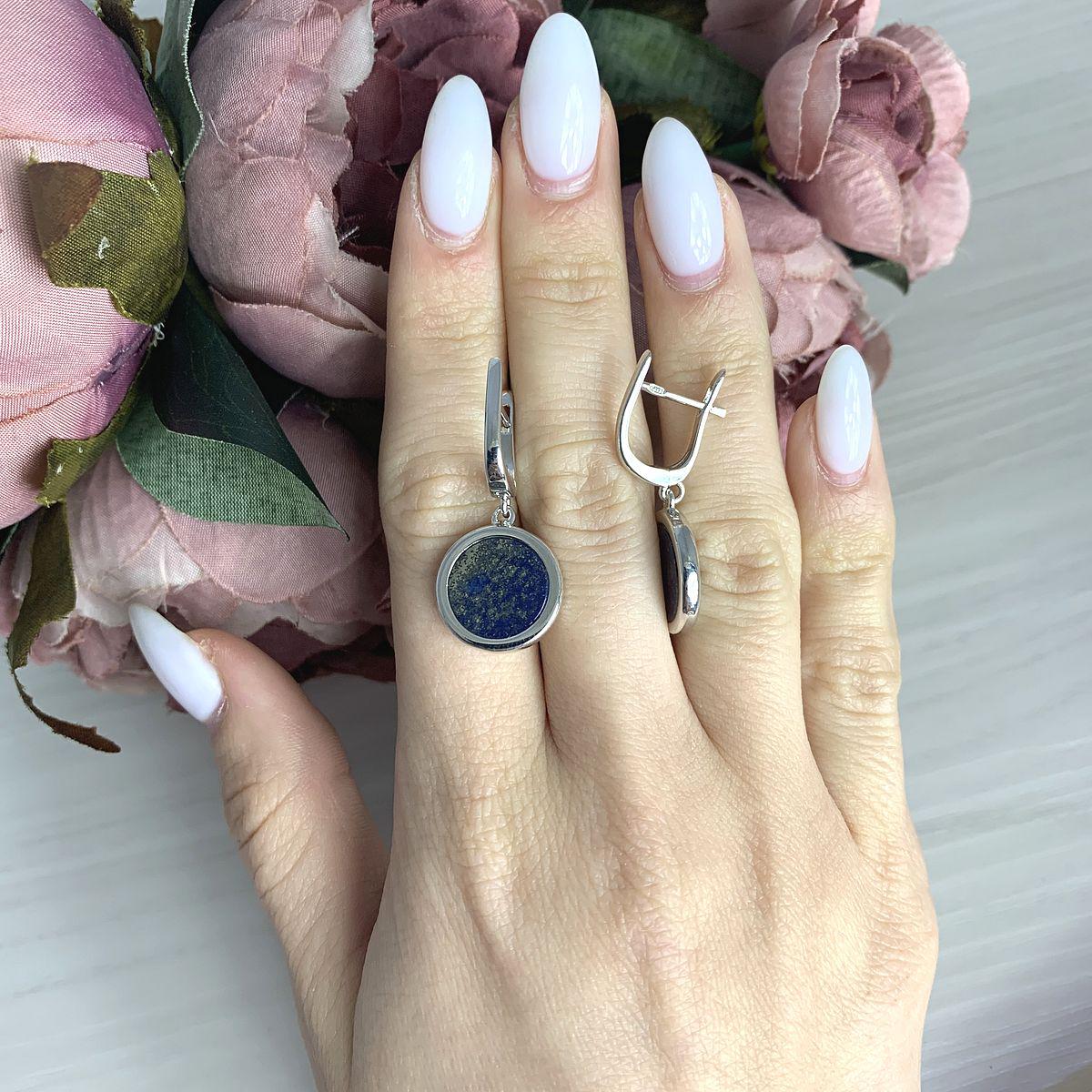 

Серебряные серьги SilverAlex с натуральным лазуритом 3.519ct