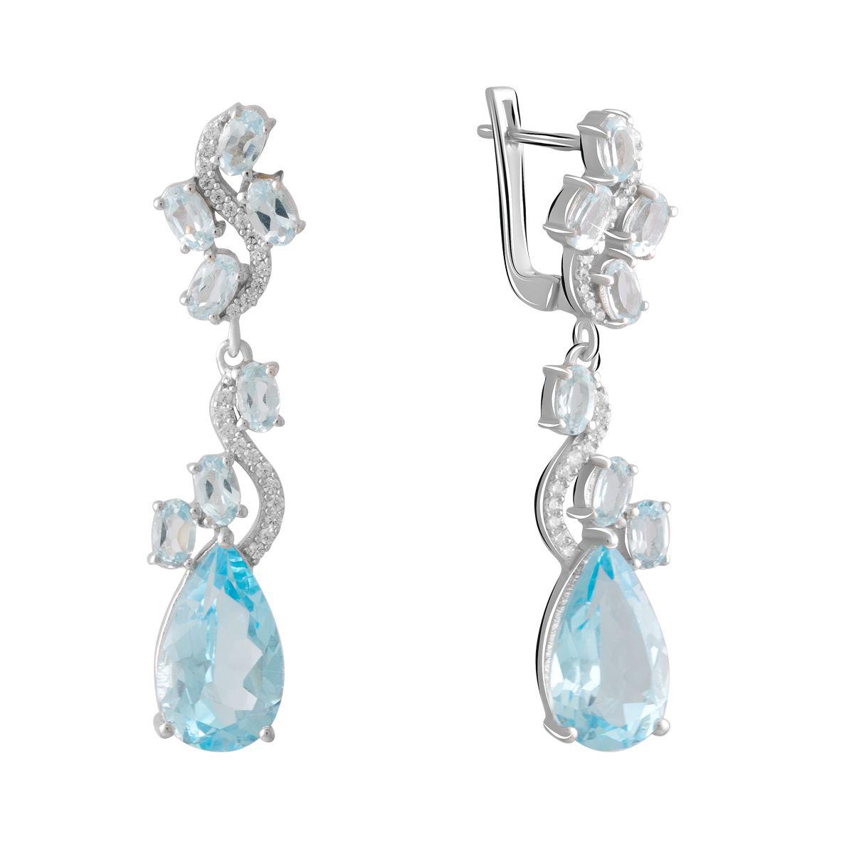 

Серебряные серьги SilverAlex с натуральным топазом 4.164ct