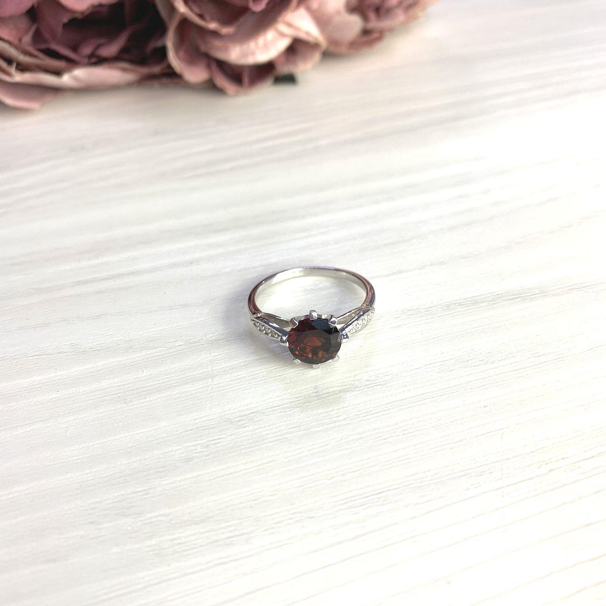 

Серебряное кольцо SilverAlex с натуральным гранатом 2.61ct 18 размер