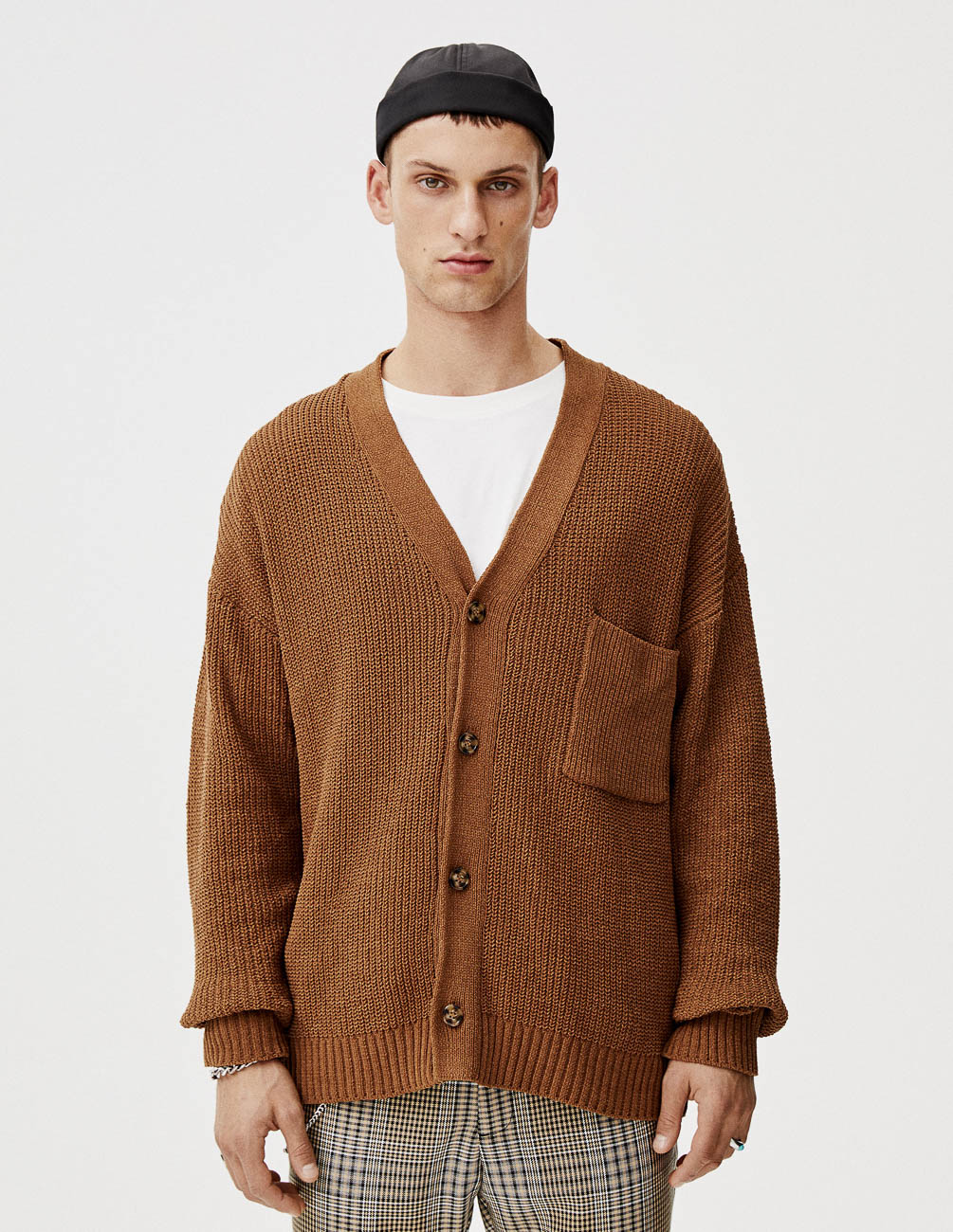 

Кардиган PULL & BEAR М0107599 (9582/501/705) цвет коричневый XL