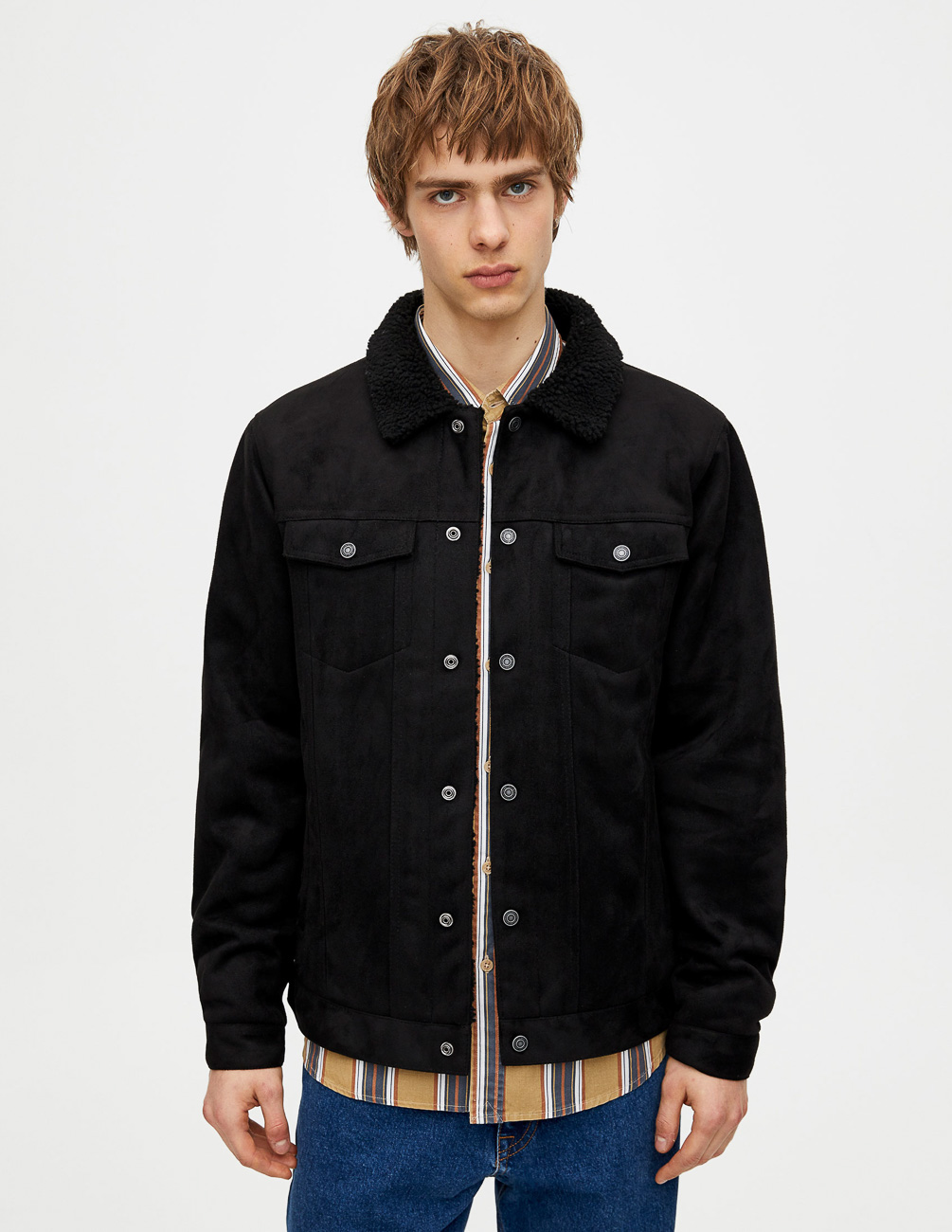 

Куртка PULL & BEAR М0107566 (5710/521/800) цвет черный S