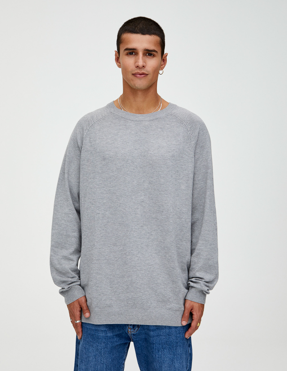 

Джемпер PULL & BEAR М0107482 (9558/501/827) цвет серый L