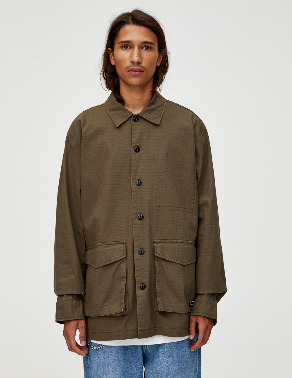 

Ветровка PULL & BEAR М0107708 (9716/509/500) цвет зеленый, Ветровка PULL & BEAR М0107708 (9716/509/500) цвет зеленый M