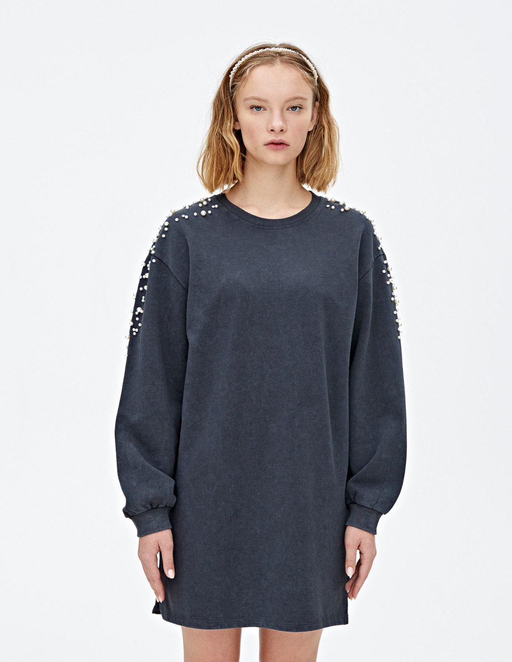 

Платье PULL & BEAR Ж1056071 (5391/314/833) цвет серый M