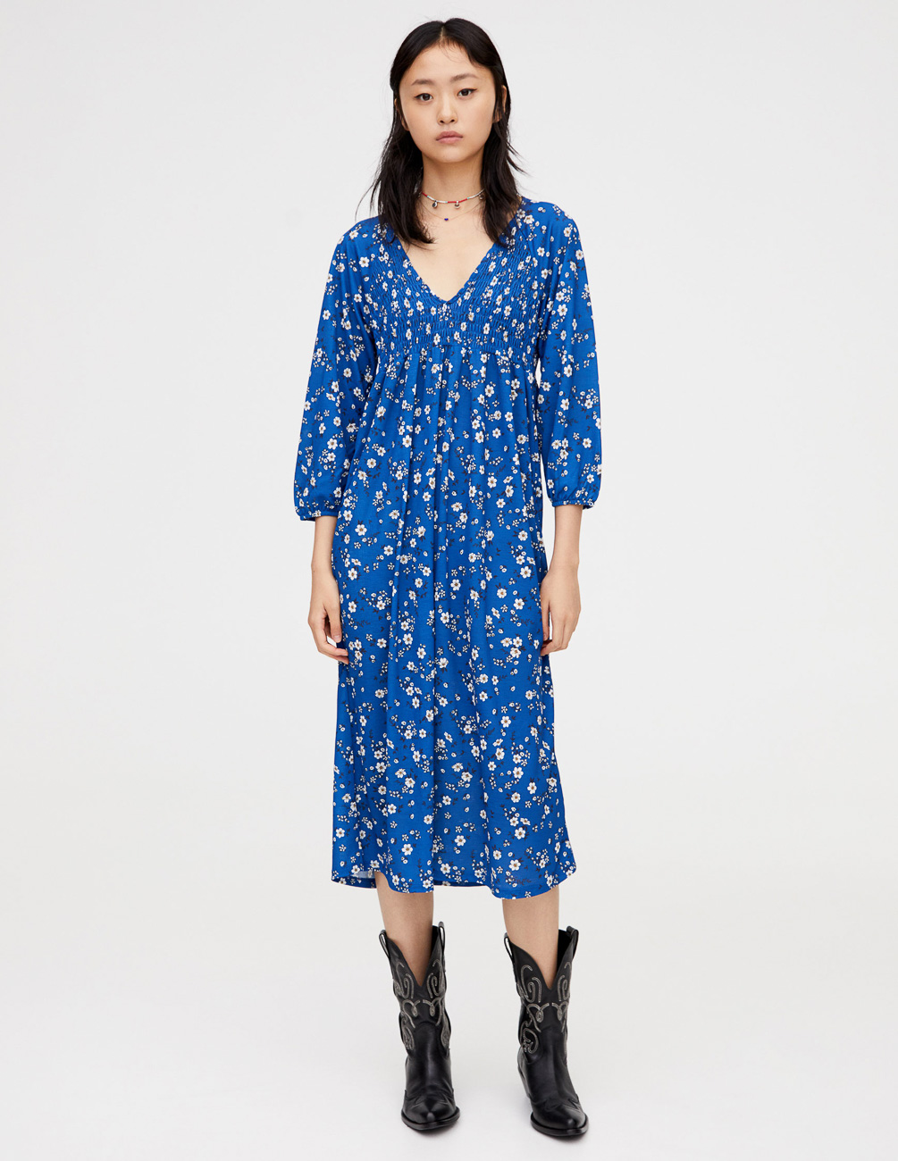 

Платье PULL & BEAR Ж1056135 (9390/378/420) цвет синий L