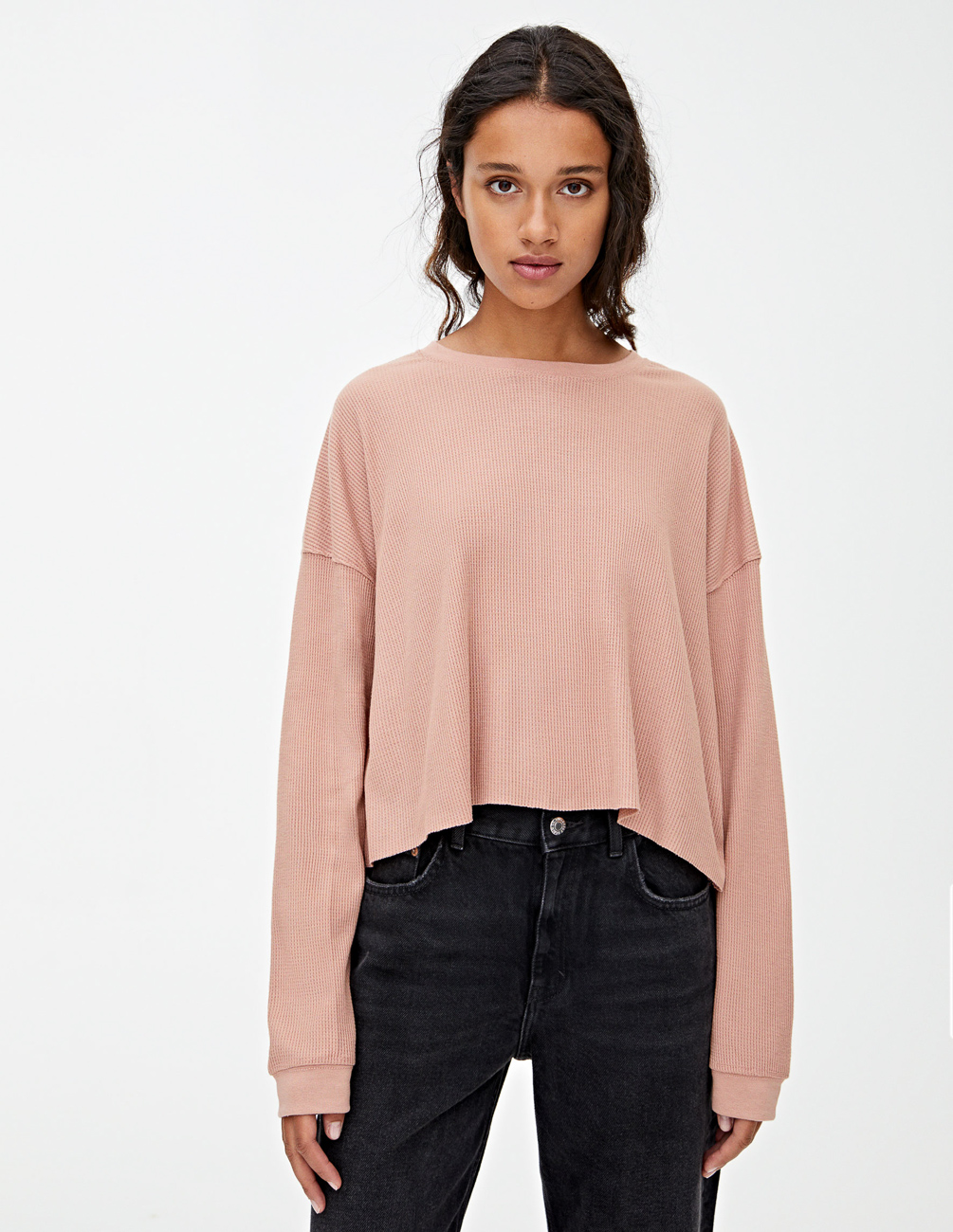 

Свитшот PULL & BEAR Ж1055818 (9230/376/645) цвет розовый M