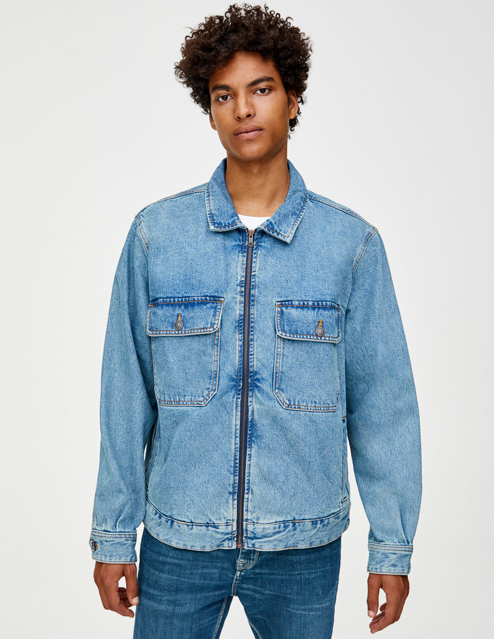 

Джинсовка PULL & BEAR М0107845 (9716/536/427) цвет синий M