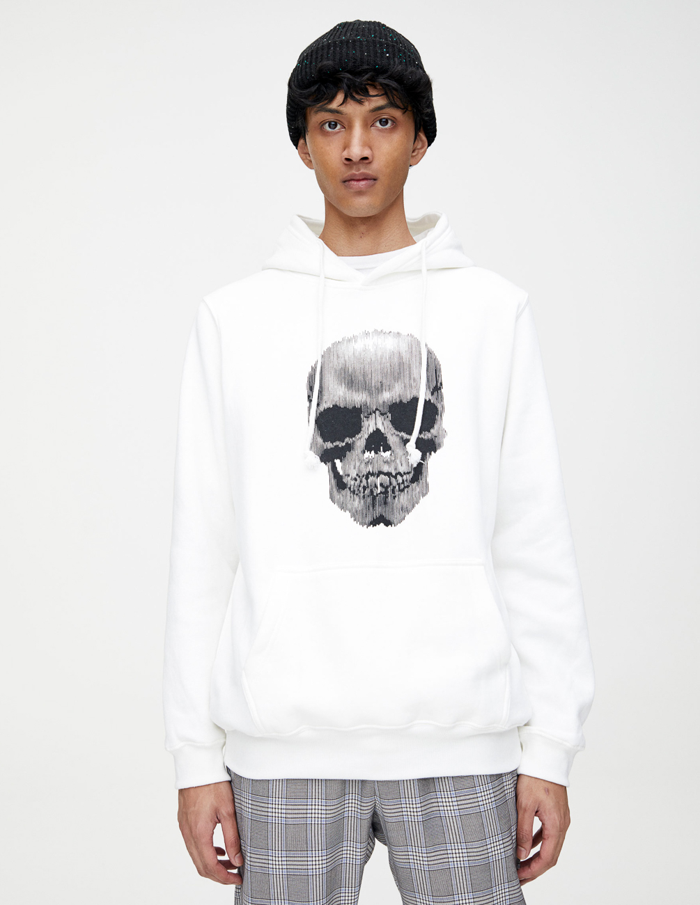 

Худи PULL & BEAR М0107420 (9596/568/251) цвет белый XS