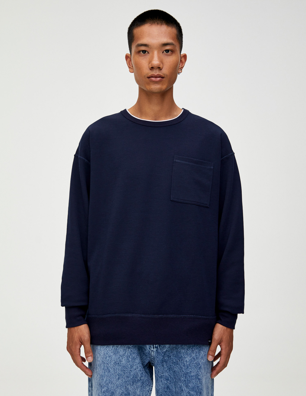 

Свитшот PULL & BEAR М0107433 (9596/504/401) цвет синий S