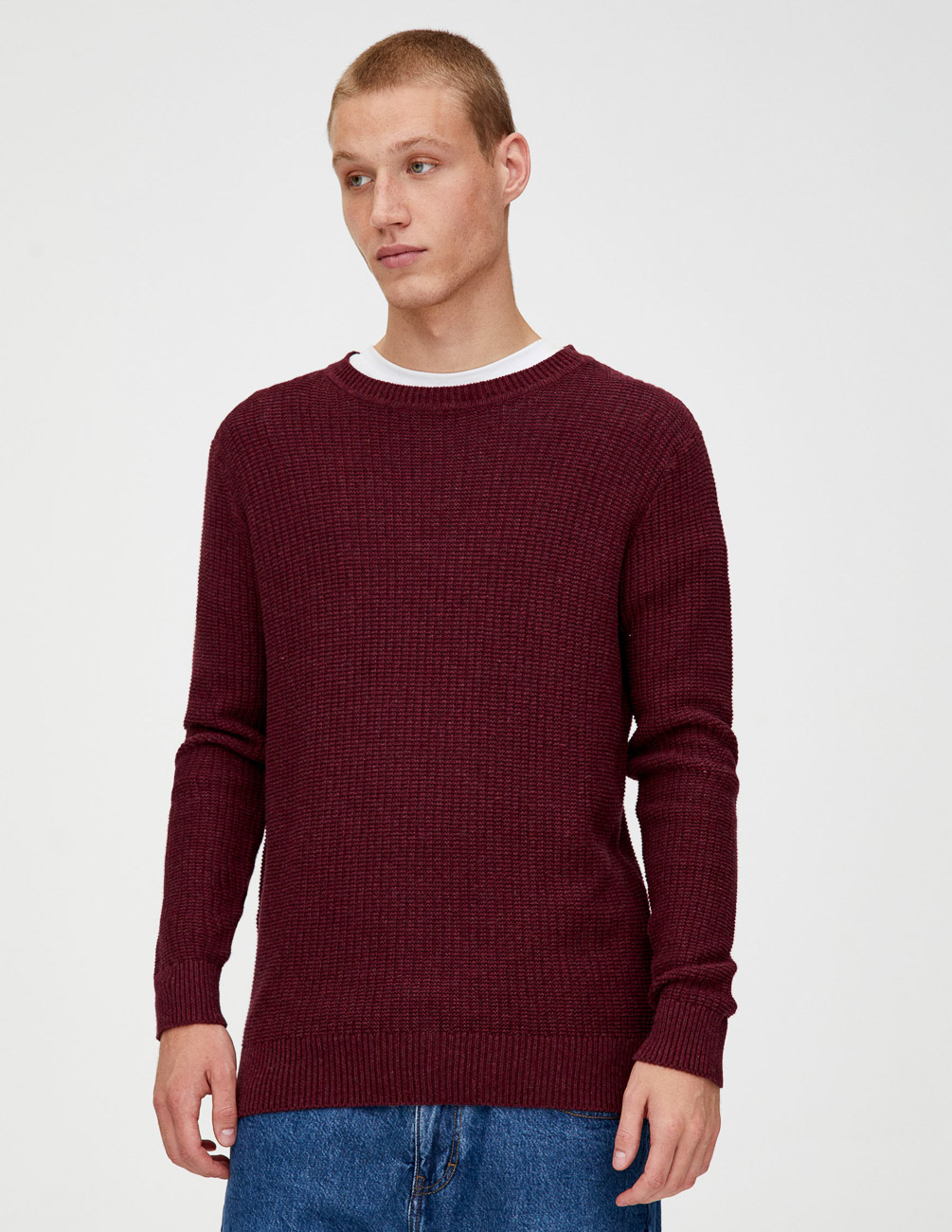 

Джемпер PULL & BEAR М0107574 (5559/501/606) цвет бордовый S