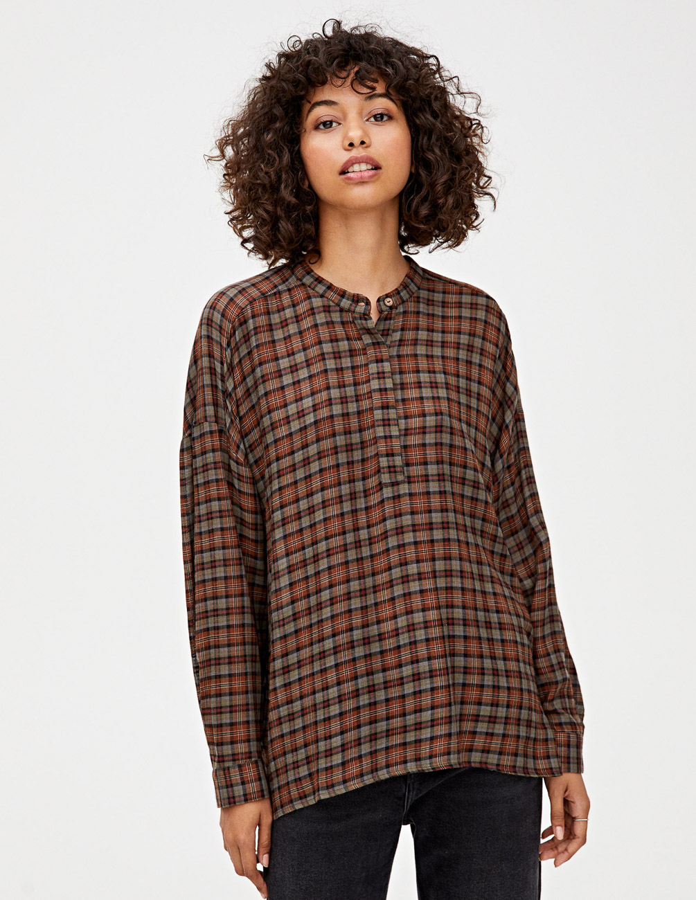 

Блуза PULL & BEAR Ж1056486 (9474/389/700) цвет коричневый L