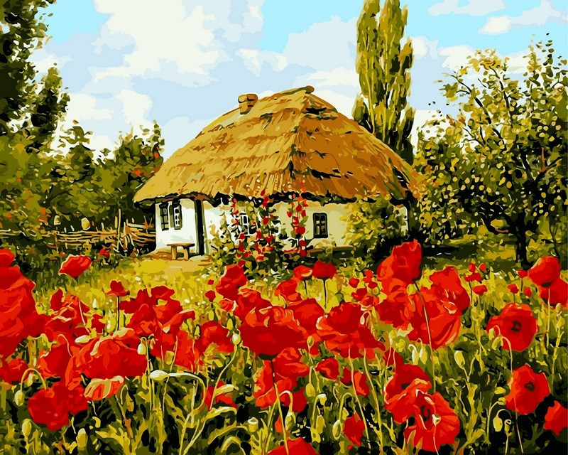 

Картина по номерам 40×50 см. Babylon " Домик в маках" (vp-355)