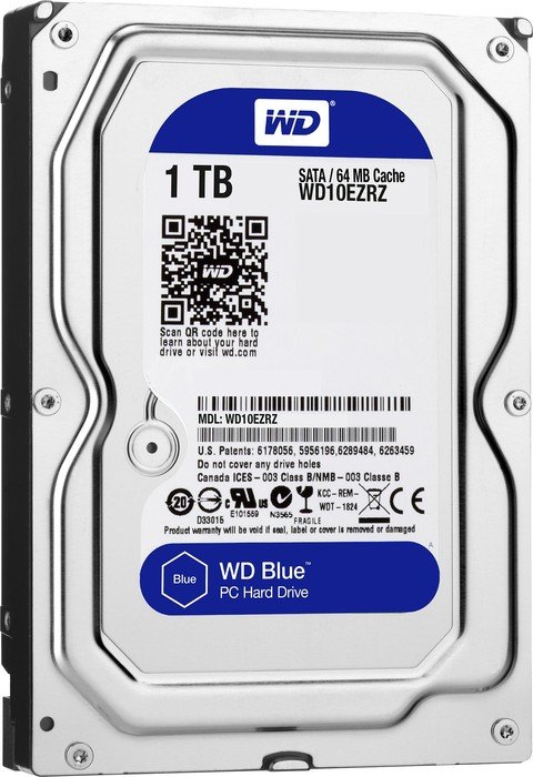 

Накопитель HDD SATA 1.0TB WD Blue 5400rpm 64MB (WD10EZRZ)