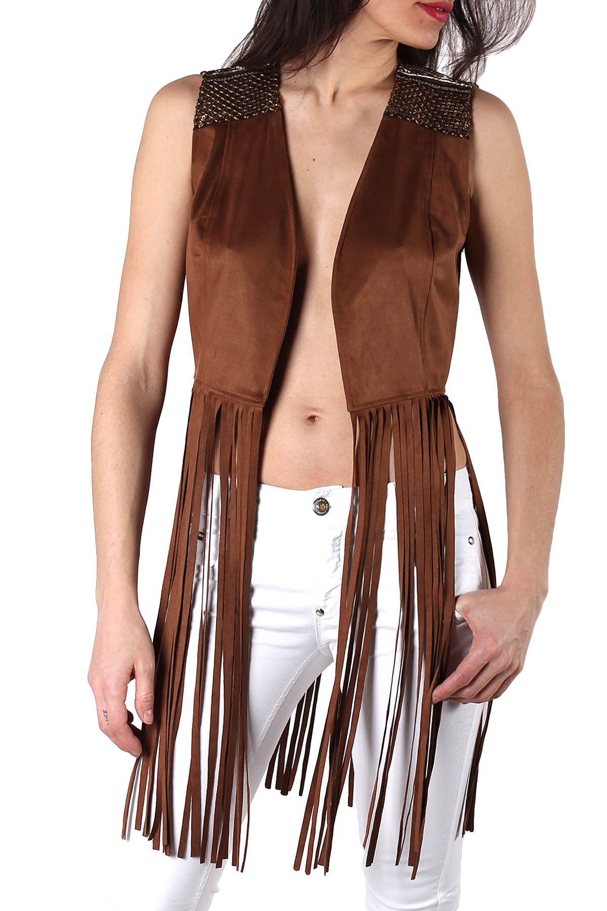 

Жилет Sexy Woman Brown  коричневый, Жилет Sexy Woman Brown M коричневый
