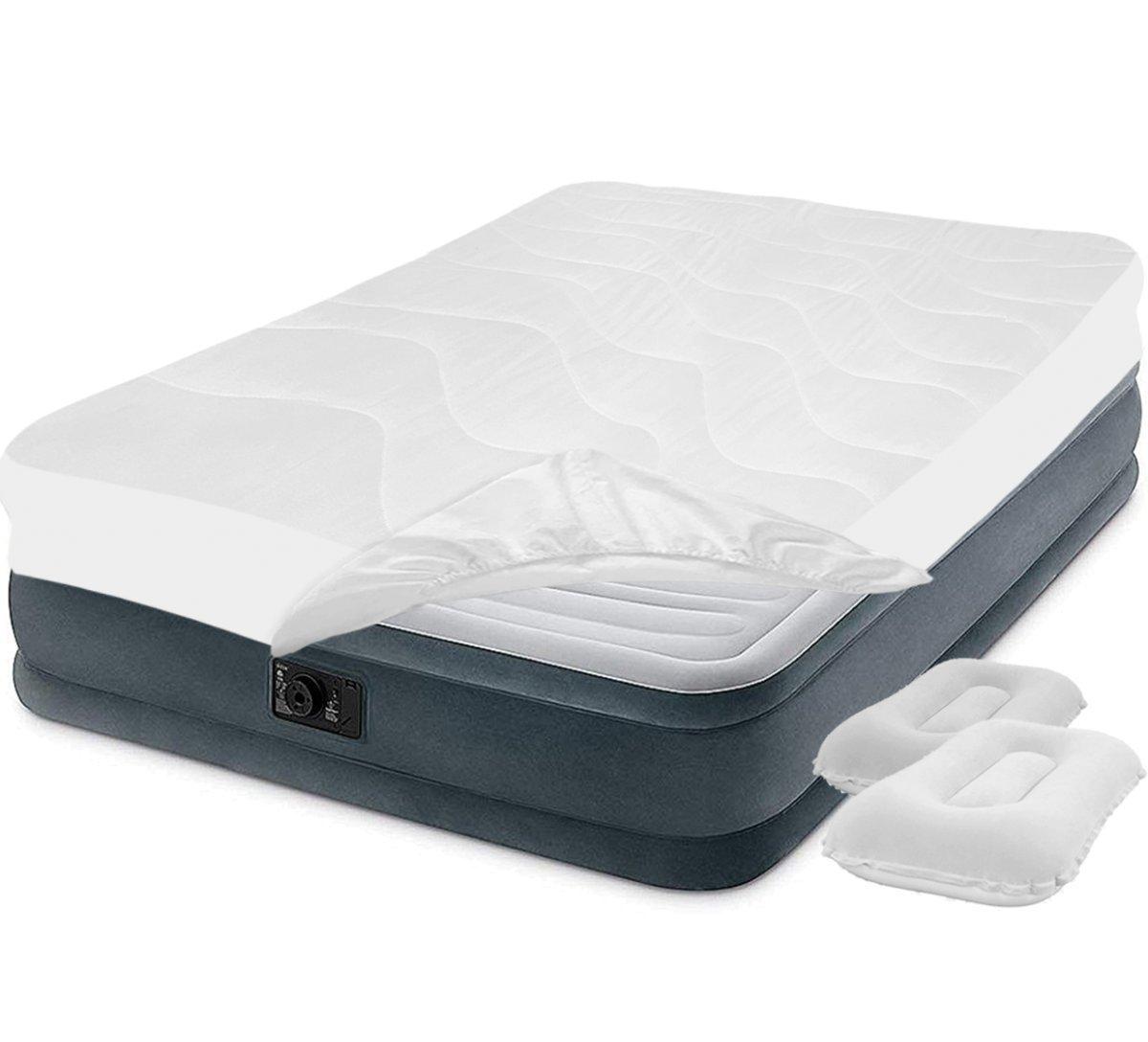 

Кровать надувная двухместная Intex 67770-3 с электронасосом, наматрасником и подушками 152x203x32 см (Ibk-67770-3)