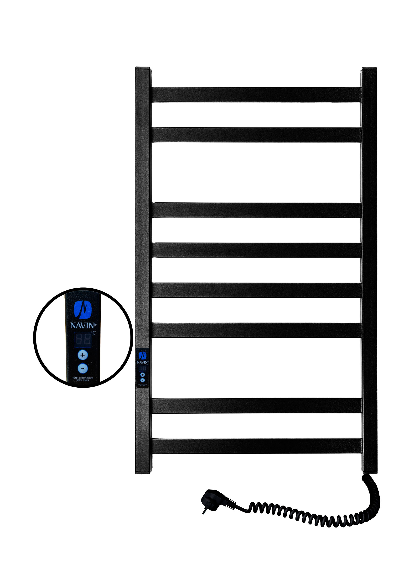 

Полотенцесушитель Авангард 480х800 правый Digital чёрный 12-228052-4880