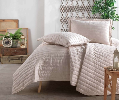 

Покрывало стеганное хлопковое с наволочками Aran Aran Clasy 240x260 Pedra V1 Кремовый (SKL53-276767)