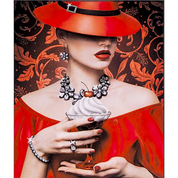 

Картина по номерам 40х50 см DIY Леди Вишня (FX 30379)