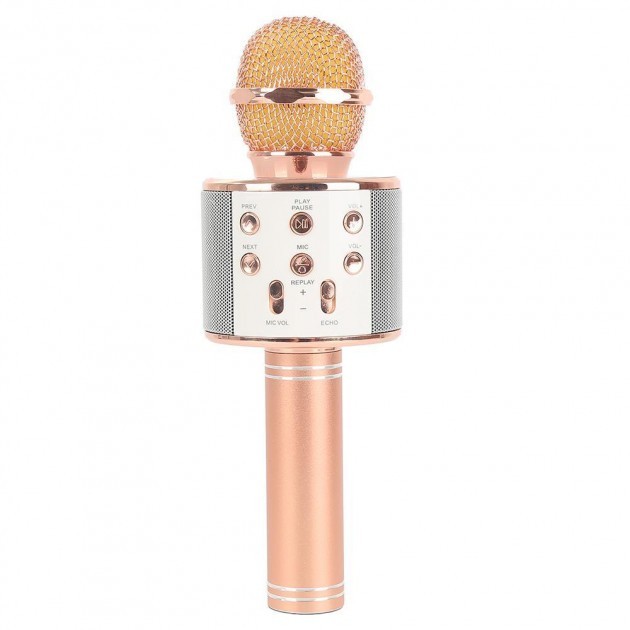 

Микрофон для караоке Trend Mix DM Karaoke WS858+ Bluetooth+ USB и microUSB,Золото
