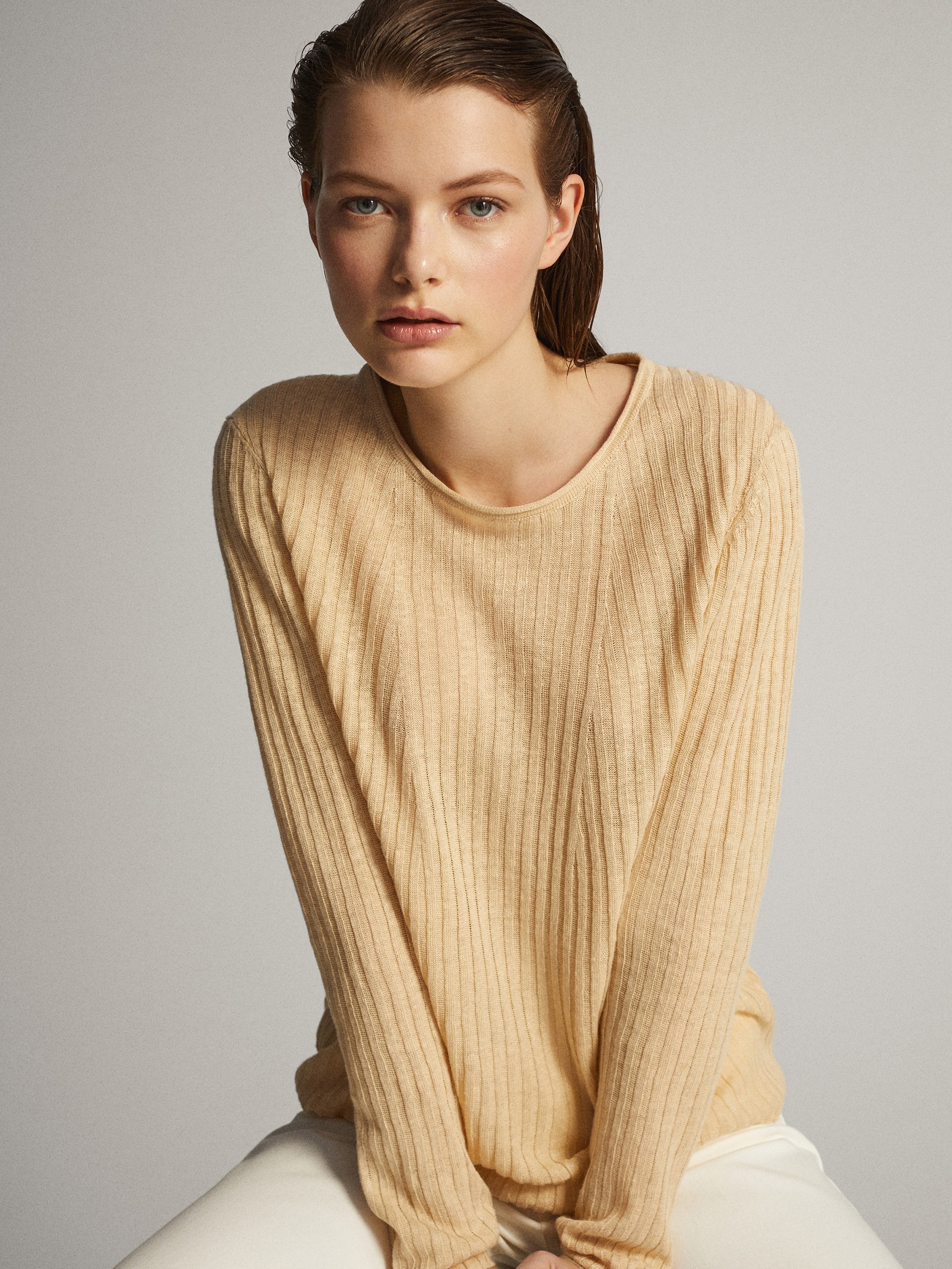 

Свитер Massimo Dutti  Бежевый 04801594, Свитер Massimo Dutti M Бежевый 04801594