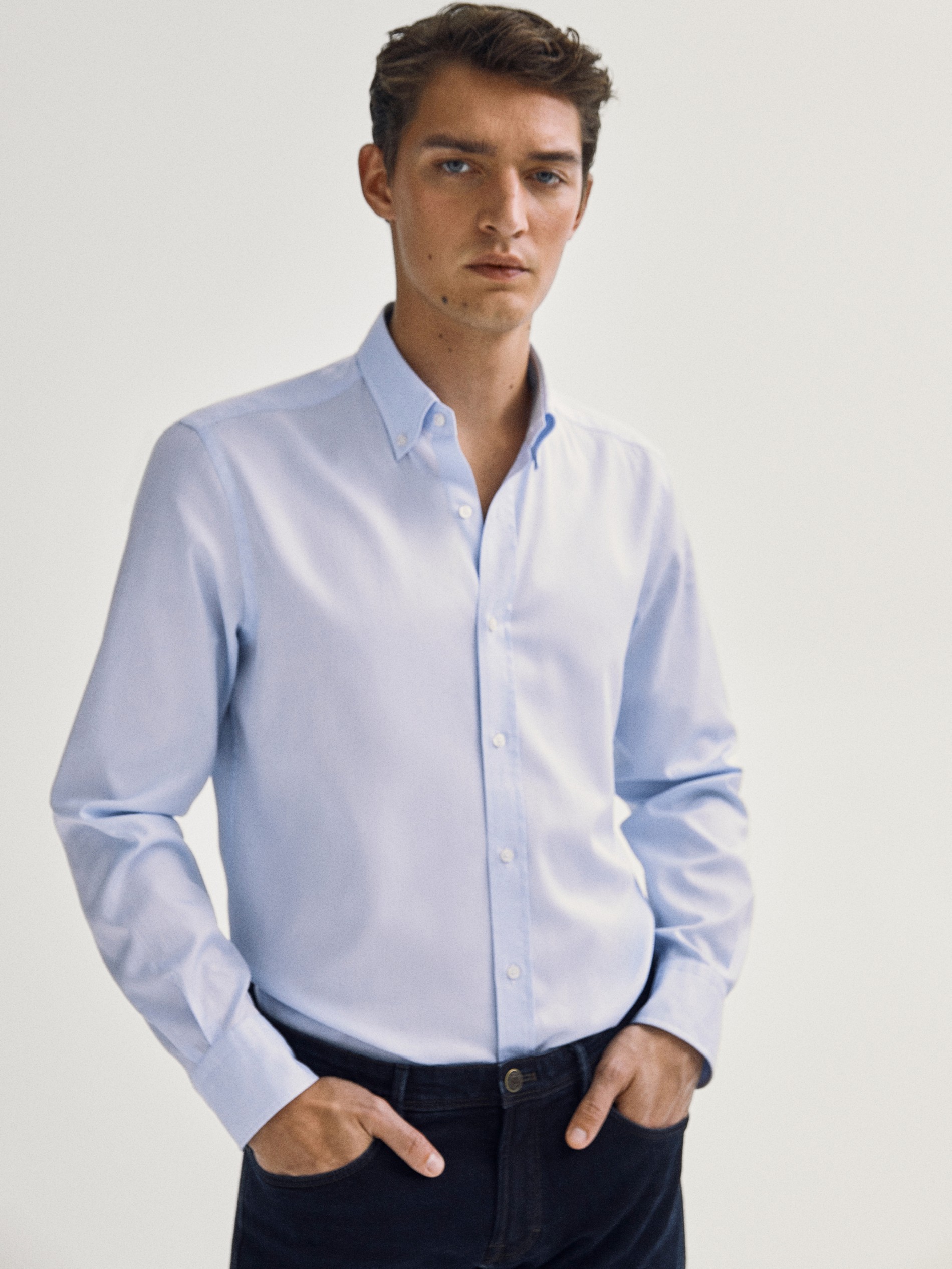 

Рубашка Massimo Dutti  Голубая 04801674, Рубашка Massimo Dutti XL Голубая 04801674